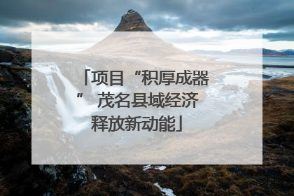 项目“积厚成器” 茂名县域经济释放新动能