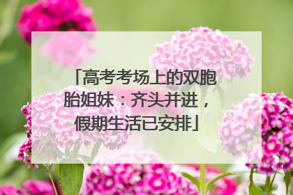 高考考场上的双胞胎姐妹：齐头并进，假期生活已安排