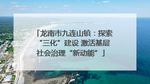 龙南市九连山镇：探索“三化”建设 激活基层社会治理“新动能”
