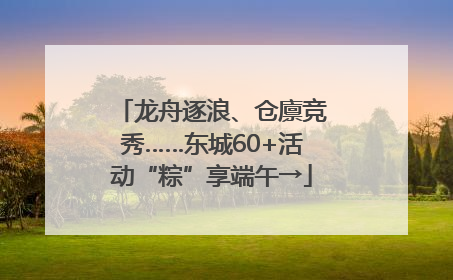 龙舟逐浪、仓廪竞秀……东城60+活动“粽”享端午→