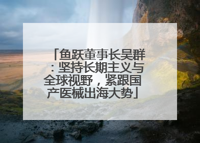 鱼跃董事长吴群：坚持长期主义与全球视野，紧跟国产医械出海大势
