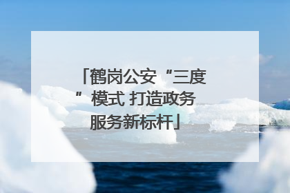 鹤岗公安“三度”模式 打造政务服务新标杆