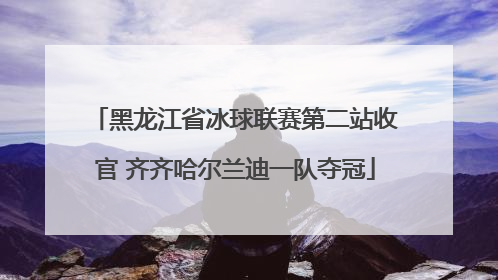 黑龙江省冰球联赛第二站收官 齐齐哈尔兰迪一队夺冠