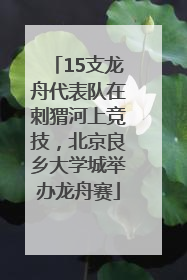 15支龙舟代表队在刺猬河上竞技，北京良乡大学城举办龙舟赛