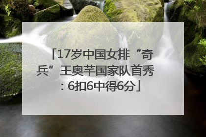 17岁中国女排“奇兵”王奥芊国家队首秀：6扣6中得6分
