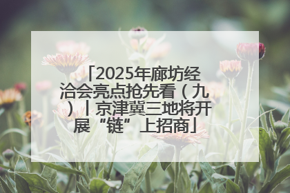 2025年廊坊经洽会亮点抢先看（九）丨京津冀三地将开展“链”上招商