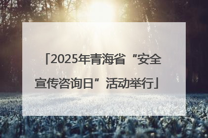 2025年青海省“安全宣传咨询日”活动举行