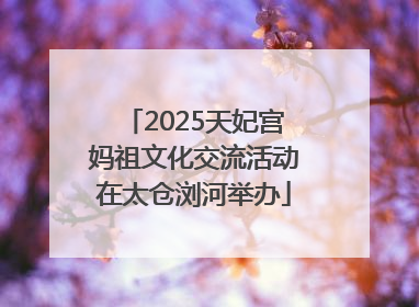 2025天妃宫妈祖文化交流活动在太仓浏河举办