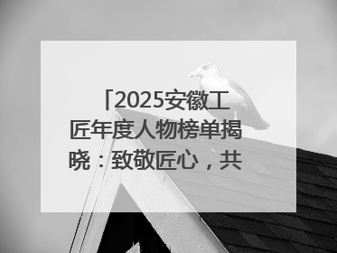 2025安徽工匠年度人物榜单揭晓：致敬匠心，共谱创新华章