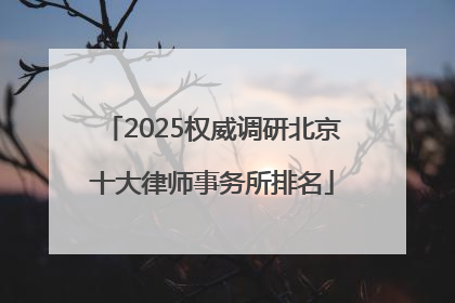 2025权威调研北京十大律师事务所排名