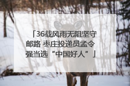 36载风雨无阻坚守邮路 枣庄投递员孟令强当选“中国好人”