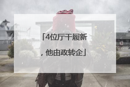 4位厅干履新，他由政转企