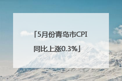 5月份青岛市CPI同比上涨0.3%